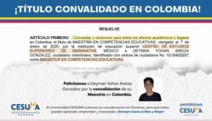 convalidación exitos en Colombia